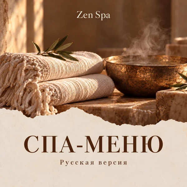 Обложка русской версии прайса ZenSpa